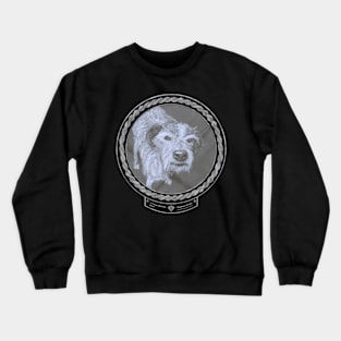 17 Year Old Dog (frame silver celtic rope black) Crewneck Sweatshirt